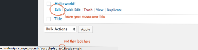 How to get post ID in a Page?