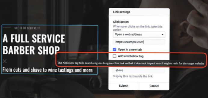 comment supprimer un rel=nofollow à l'aide du plugin d'appel à l'action