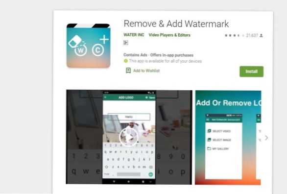 Come rimuovere la filigrana di benvenuto su questa pagina? [Chiuso]