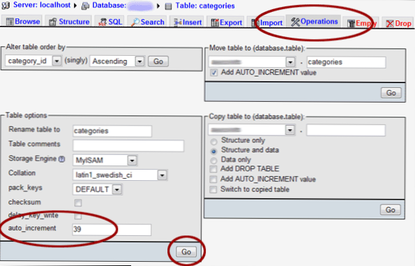 How to reset the post ID increment