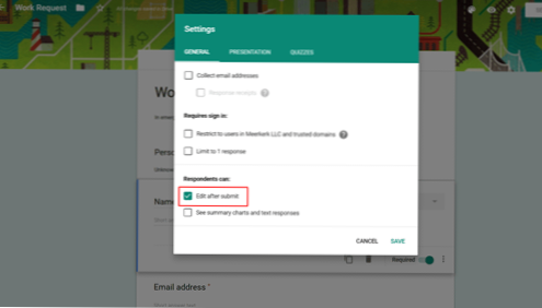 Come salvare il post modificato durante l'invio del modulo
