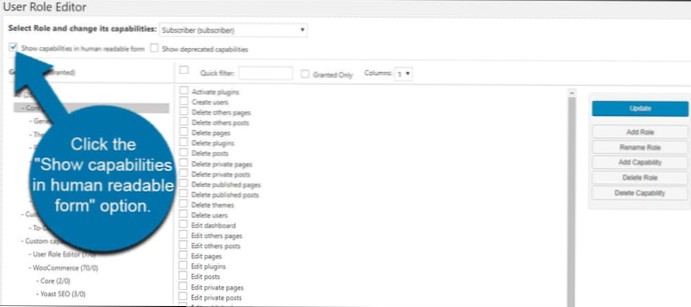 Cum se afișează pagini private pe baza rolului unui utilizator?