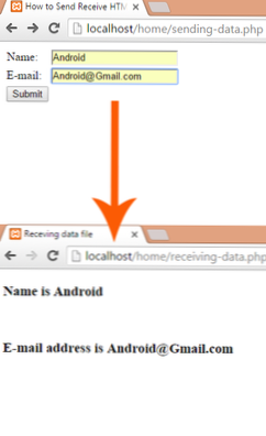 Come inviare i dati dal modulo HTML?