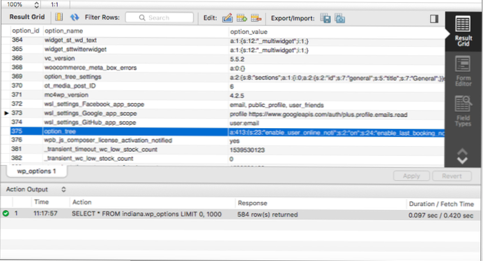 How to unserialize data from MySQL