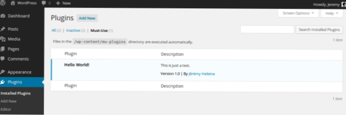 Como atualizar o mu-plugin