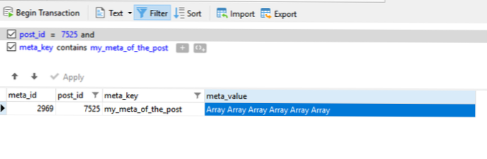 How to update serialized post meta?
