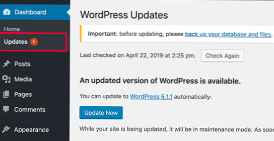 Wordpress-versie upgraden?