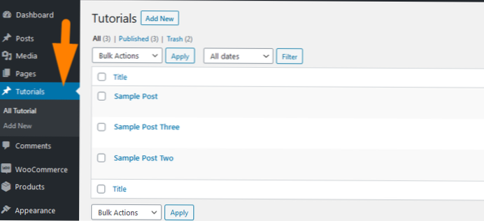 How to use pagination on costum post type