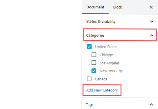 i want add conditional for add category in wordpress