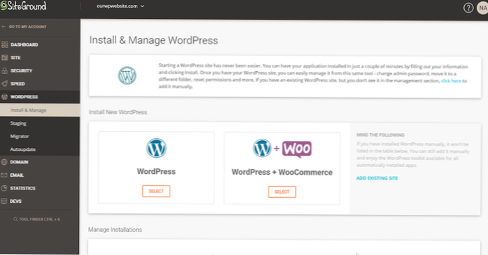 Installieren Sie WordPress im Backend mit vorhandener HTML-Website am Leben