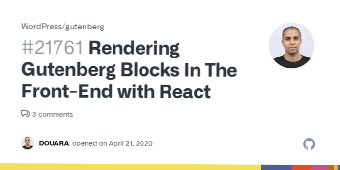 È possibile utilizzare Gutenberg sul front-end??
