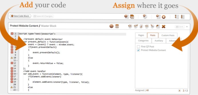 JavaScript v pluginu PHP