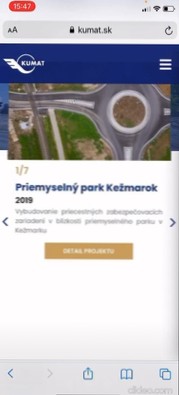 Faites défiler la page Lightbox vers le bas sur iPhone