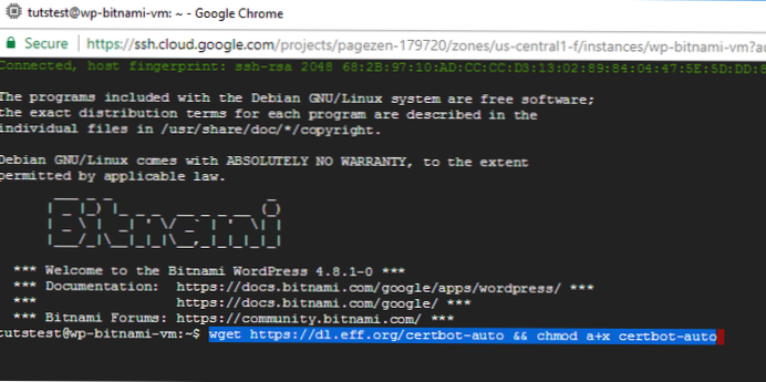 Uzamčeno z WordPressu po změně na HTTPS - Google Cloud VM