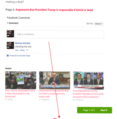 Moving FB comments at the end of page