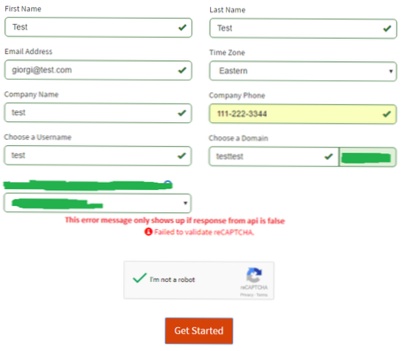 Multiple recaptcha validation