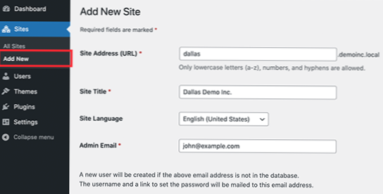 Více stránek s různými adresami URL na místním serveru