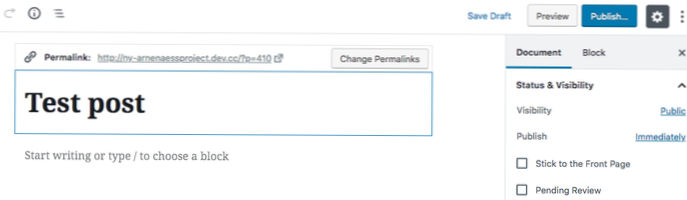 A estrutura do permalink mudou repentinamente