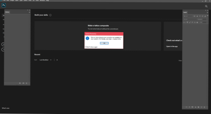 Plug-In's Selection Not Accessible