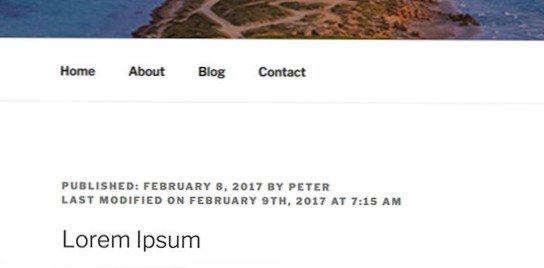 Print last modified date only on posts