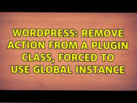 Rimuovi l'azione dal plugin