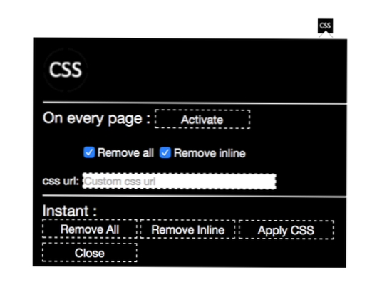 Odebrat CSS