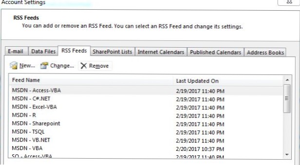 RSS-feed er opdateret