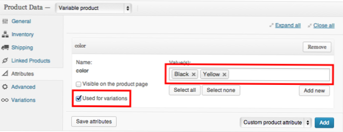 Seleziona tutti i prodotti woocommerce