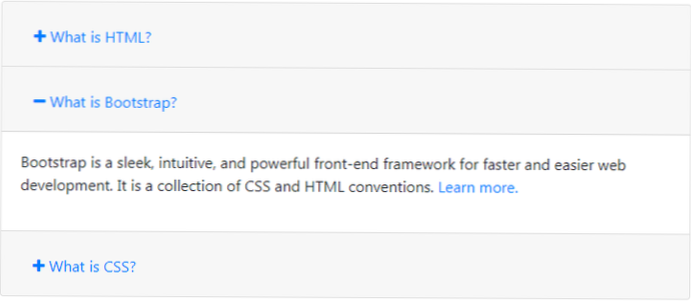 Implémentation de la barre latérale avec des cartes d'amorçage pliables