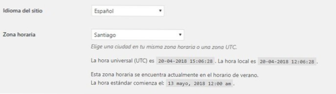 UTC/local time in Worpdress