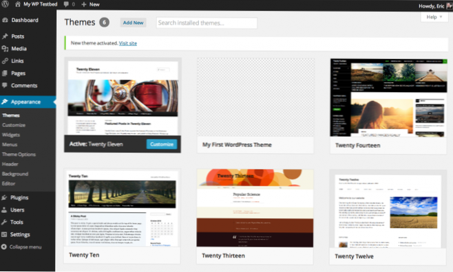 Vad är den första filen som wordpress tittar på i ett tema?