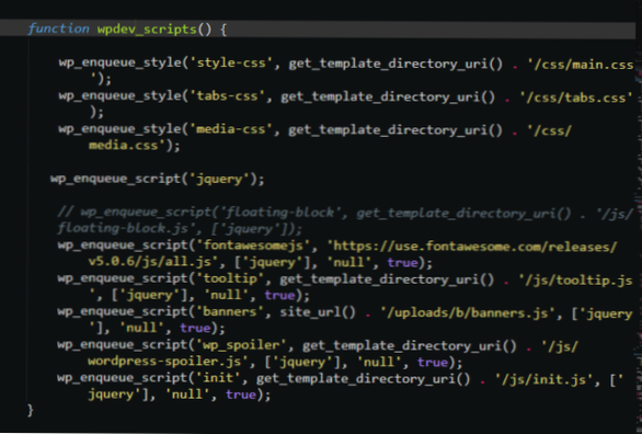 Når skal du bruke wp_register_script () -funksjonen?