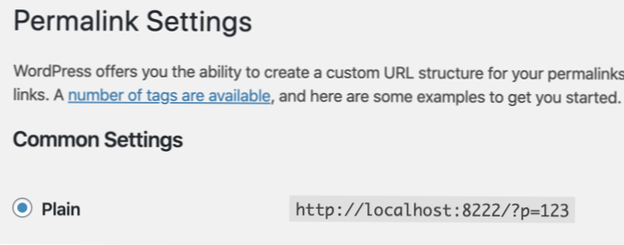 ¿Por qué / wp-json / no funciona en la estructura de enlace permanente simple??