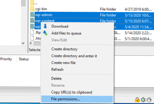 Pourquoi wordpress ne peut pas écrire dans le répertoire et comment y remédier?
