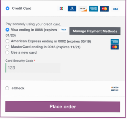 WooCommerce / Autorizovat.problém s čistým rozhraním