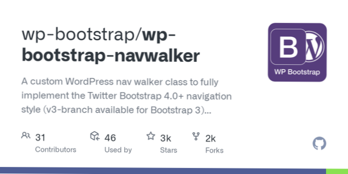 Vlastní Nav Walker WordPress