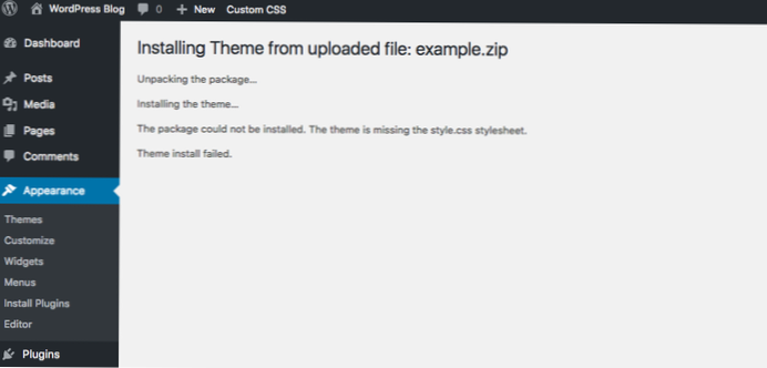 Problémy s editorem WordPress