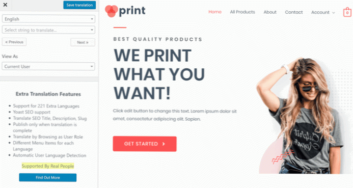 Téma Wordpress pro podporu jednoho webu, ale se 3 sekcemi pro 3 jazyky