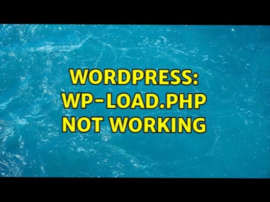 wp-belastning.php fungerer ikke