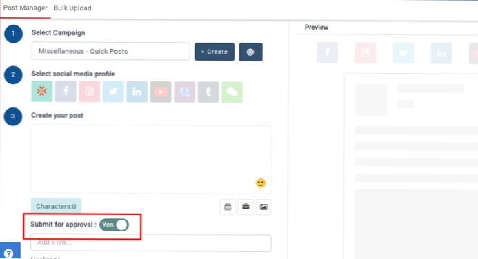 Add post with approval by the admin