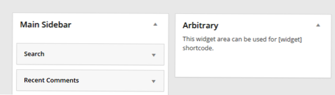 Legg til widget / kortkode i sidefelt UTENfor temaet