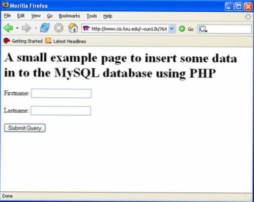 ajouter des données à la table mysql via le bouton de soumission codé en php - ne fonctionne pas