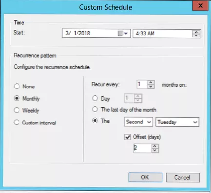 Actualizaciones automáticas solo en una ventana de mantenimiento predefinida