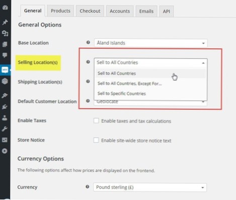 blokkeer landen om naar hen te verzenden in WooCommerce [gesloten]