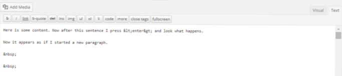 Kan ikke lagre noe WordPress-innlegg med html-koden