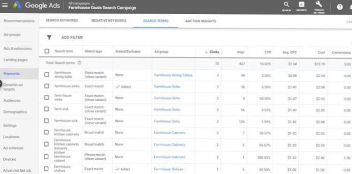 Change searched term