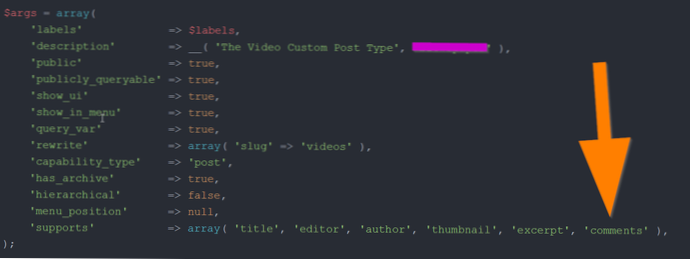 Comments are not working on Custom Post Type