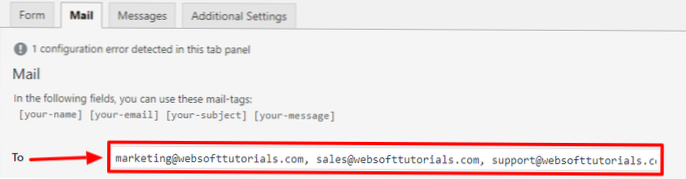 Formulário de contato 7 - Como enviar correspondência para dois endereços de e-mail diferentes [fechado]