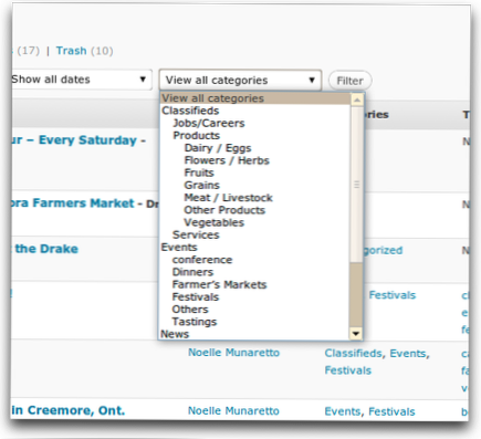 Aangepaste categoriepagina met taxonomiefilters