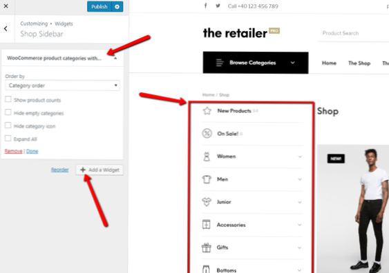 Custom Category widget